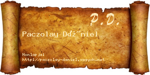 Paczolay Dániel névjegykártya