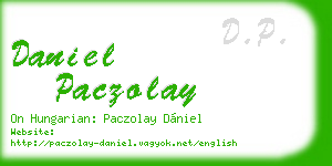daniel paczolay business card